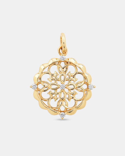 Round Cut Cubic Zirconia in 925 Sterling Silver Necklace 1