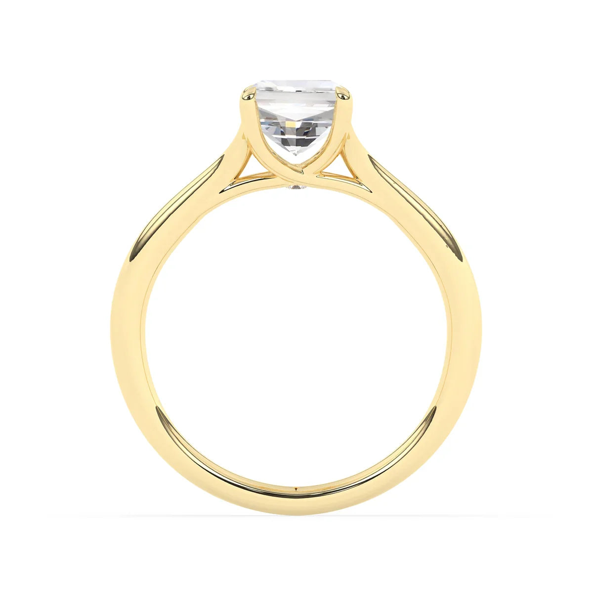 Stunning 2.0 CT Emerald Moissanite Engagement Ring with Solitaire & Split Shank Design 2