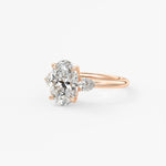 Oval Three Stone Lab Grown Diamond Engagement Ring