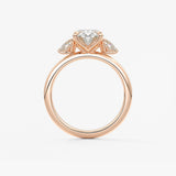 Oval Three Stone Lab Grown Diamond Engagement Ring