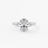 Oval Three Stone Lab Grown Diamond Engagement Ring