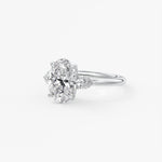 Oval Three Stone Lab Grown Diamond Engagement Ring