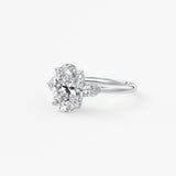 Oval Three Stone Lab Grown Diamond Engagement Ring
