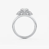 Oval Three Stone Lab Grown Diamond Engagement Ring