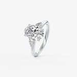 Oval Three Stone Lab Grown Diamond Engagement Ring