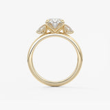 Oval Three Stone Lab Grown Diamond Engagement Ring
