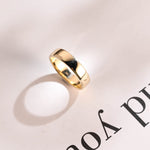 Delicate Men's Wedding Minimalistic Band in Solid Gold 9
