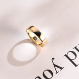 Delicate Men's Wedding Minimalistic Band in Solid Gold 9
