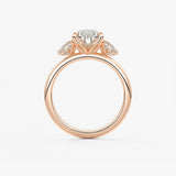 Pear Three Stone Lab Grown Diamond Engagement Ring