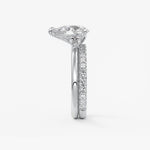 Pear Three Stone Lab Grown Diamond Engagement Ring