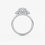 Pear Three Stone Lab Grown Diamond Engagement Ring