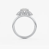 Pear Three Stone Lab Grown Diamond Engagement Ring