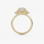 Pear Three Stone Lab Grown Diamond Engagement Ring