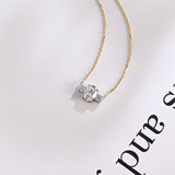 1.0 TCW Oval Moissanite Diamond Three Stone Pendant Necklace in Solid Gold 7