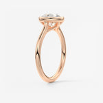 Round Milgrain Bezel Lab Grown Diamond Engagement Ring