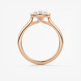 Round Milgrain Bezel Lab Grown Diamond Engagement Ring
