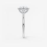 Round Milgrain Bezel Lab Grown Diamond Engagement Ring