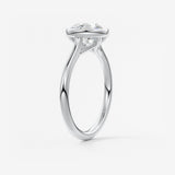 Round Milgrain Bezel Lab Grown Diamond Engagement Ring