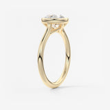 Round Milgrain Bezel Lab Grown Diamond Engagement Ring