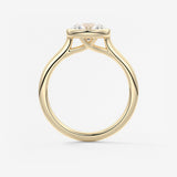 Round Milgrain Bezel Lab Grown Diamond Engagement Ring