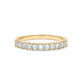 1.32 TCW Round Aquamarine Lab Made Diamond- March Birthstone Wedding Band 5