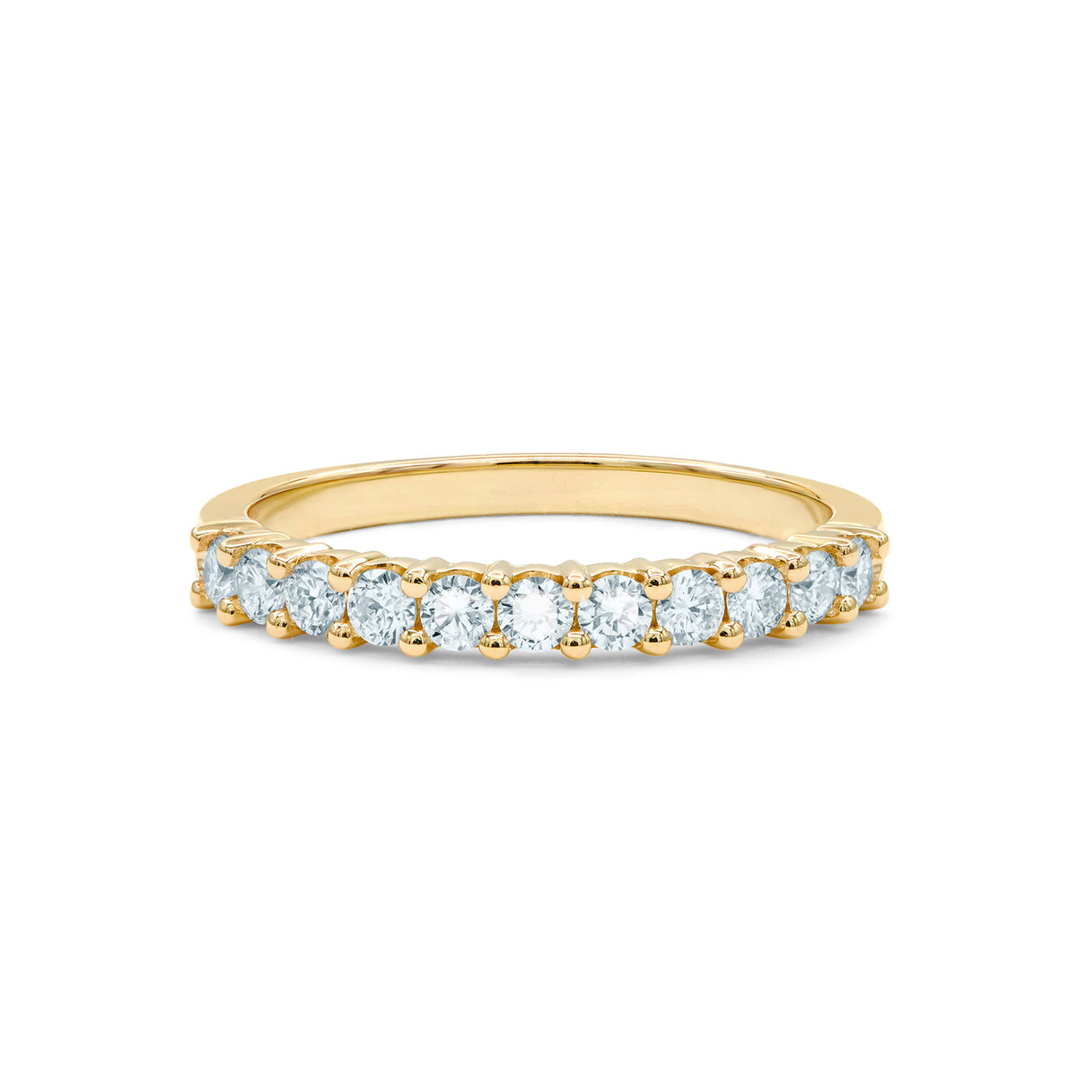 1.32 TCW Round Aquamarine Lab Made Diamond- March Birthstone Wedding Band 5