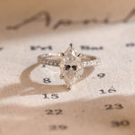 Stunning 3.0 CT Marquise Cut Moissanite Engagement Ring with Hidden Halo & Pave Design 1