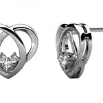 Round Cut Cubic Zirconia in 925 Sterling Silver Earrings 2