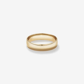 Lite Half Round Men's Wedding Band in Solid Gold