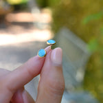 0.90 TCW Round Topaz Lab Made Diamond- December Birthstone Studs 6