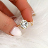 Stunning 2 CT Oval Moissanite Engagement Ring with Pave Design 4