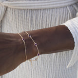 1.75 TCW Round Amethyst Lab Made Diamond- February Birthstone Bracelets 6