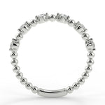 Stunning 0.15 TCW Round Moissanite Stones Beaded Wedding Bands 6