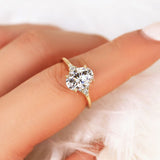 Stunning 2.5 CT Oval Moissanite Engagement Ring with Cluster Design 7