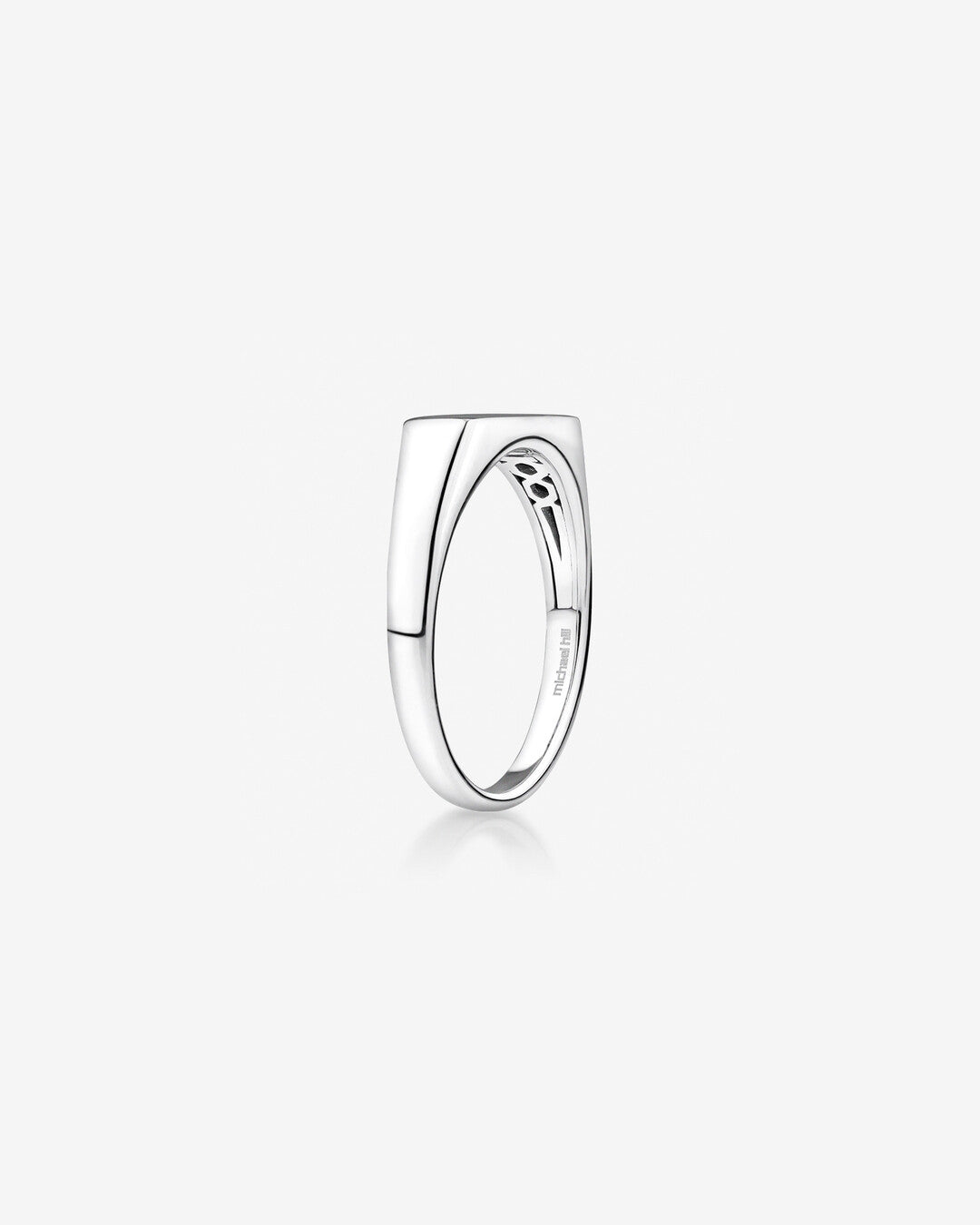 Rectangle Signet Men's Wedding Band in Solid Gold 3