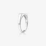 Rectangle Signet Men's Wedding Band in Solid Gold 3