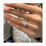Stunning 2.0 CT Pear Moissanite Engagement Ring with Hidden Halo Halo & Pave Design 4