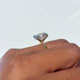 Stunning 5.23 CT Oval Moissanite Engagement Ring with Solitaire Design 3