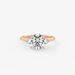 Round Three Stone Lab Grown Diamond Engagement Ring