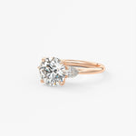 Round Three Stone Lab Grown Diamond Engagement Ring