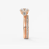 Round Three Stone Lab Grown Diamond Engagement Ring