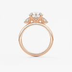 Round Three Stone Lab Grown Diamond Engagement Ring