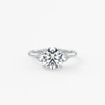 Round Three Stone Lab Grown Diamond Engagement Ring