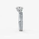 Round Three Stone Lab Grown Diamond Engagement Ring