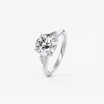 Round Three Stone Lab Grown Diamond Engagement Ring