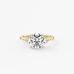 Round Three Stone Lab Grown Diamond Engagement Ring