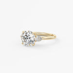 Round Three Stone Lab Grown Diamond Engagement Ring