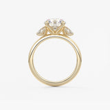 Round Three Stone Lab Grown Diamond Engagement Ring
