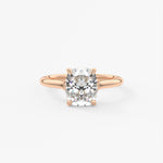 Elongated Cushion Split Shank Lab Grown Diamond Engagement Ring