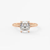 Elongated Cushion Split Shank Lab Grown Diamond Engagement Ring